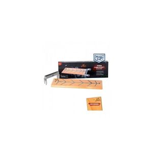 Placa premium pentru somon afumat din lemn de cires, 18x55x2, 5 cm, cu suport din otel inoxidabil Grillart GA-1024-3 imagine