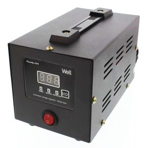 Stabilizator automat de tensiune cu releu 1000VA/600W, negru Well imagine