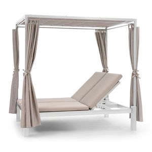 Blumfeldt Eremitage, șezlong dublu, 2 persoane, ramă din aluminiu / rattan, crem imagine