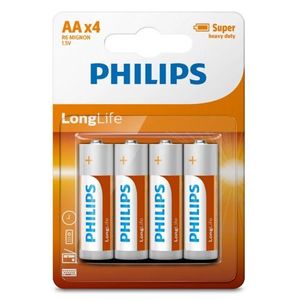 Philips Baterii AA 1, 5 V LongLife, 4 buc. imagine