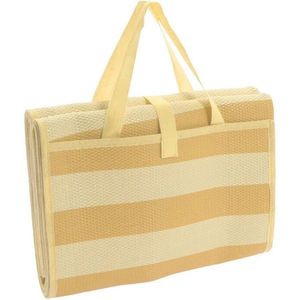 Covoraș de plajă pliabil, 200 x 150 cm, galben, galben imagine