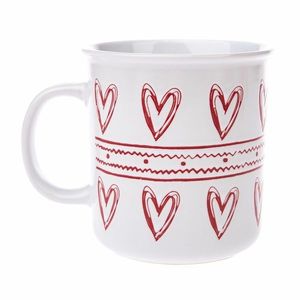 Cană de Crăciun din ceramică Christmas heart II, albă, 710 ml imagine