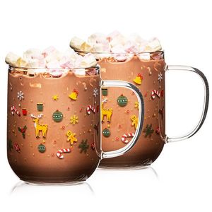 Cană din sticlă 4Home Hot&Cool Christmas 350 ml, 2 buc. imagine