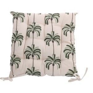 Pernă șezut matlasată Palmiere verde, 40 x 40 cm imagine