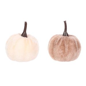 Dovleac acoperit cu țesătură mix bej, plastic, 24buc, diam. 4 cm, bej imagine