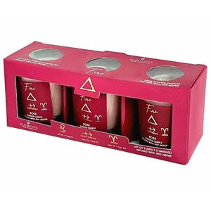 Set de lumânări parfumate Arome Elements 3 buc.Foc imagine