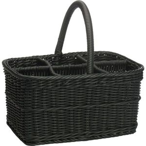 Coș Westmark pentru 6 sticle 38 x 29 x 20 cm, negru imagine