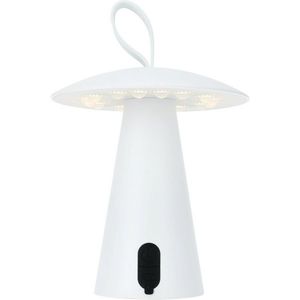 Lampă de masă portabilă cu LED Boise de exterior, alb, cu USB, 15 x 17 cm, plastic, alb imagine