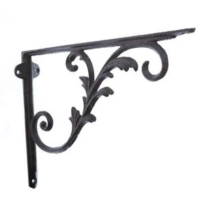 Consolă din fontă pentru raft Mensola negru, 20 x27 cm, negru imagine