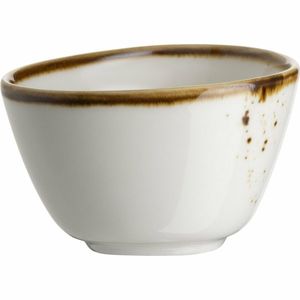 Mäser Bol oval Pintar White cu puncte maro 7 x 6cm, maro, S imagine