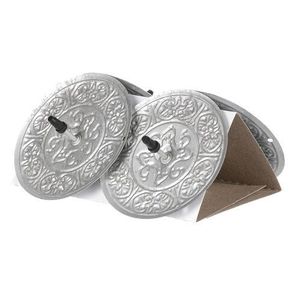 Suport de lumânare metalic cu țepușă 4 buc., argintiu imagine