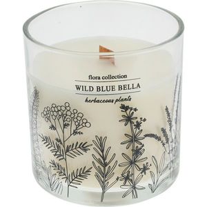 Lumânare parfumată Flora Collection, Wild Blue Bella, 10 x 10 cm imagine