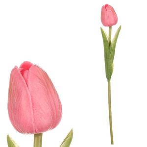 Tulipă artificială din spumă mini PINK, 5 x 5 x 34cm, roz imagine