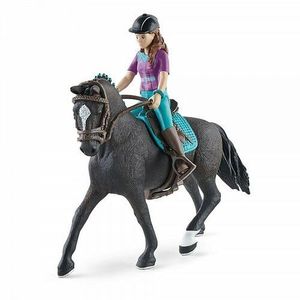 Figurină Schleich 42541 Lisa cu articulațiimobile și cal Storm imagine