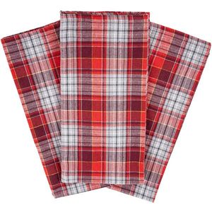 Prosop de bucătărie Home Elements Carouri roșu-gri, 50 x 70 cm, set 3 buc. imagine