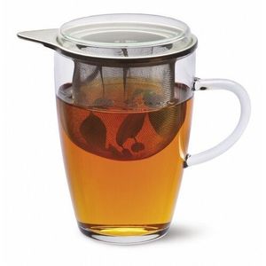 Cană de sticlă cu sită și capac Simax 179 Tea for one 0, 35 l imagine