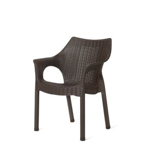 Scaun din ratan Cambridge Dark Brown 61 x 54 x 80cm, maro închis imagine