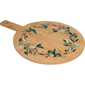 Tablă de servire de Crăciun din bambus Coroană I, verde închis imagine