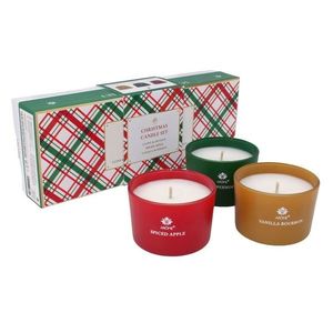 Set lumânări parfumate Arome 3 buc., Spiced Apple, Peppermint Vanilla, Vanilla bourbon imagine