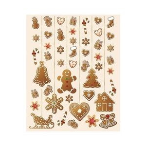 Autocolante de Crăciun Turte dulci, 33 x 50 cm imagine