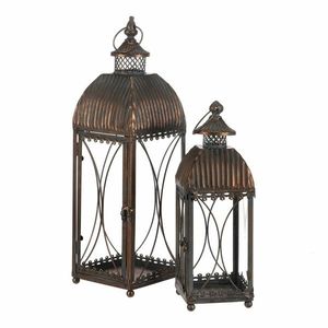 Set de felinare metalice Romance, 2 buc., cupru imagine