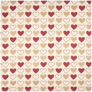 Față de masă Home Elements motiv cu inimi, 90 x 90 cm, 90 x 90 cm imagine