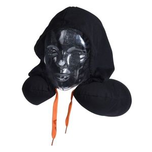 Pernă de călătorie cu glugă Proworld 32 x 30 cm, gri închis imagine