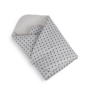 Păturică de înfășat copii Bellatex Stele gri , 75 x 75 cm imagine
