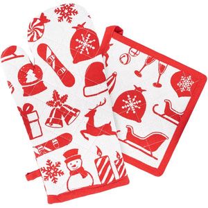 Mănușă bucătărie cu suport Cadouri, 18 x 32 cm, 20 x 20 cm imagine