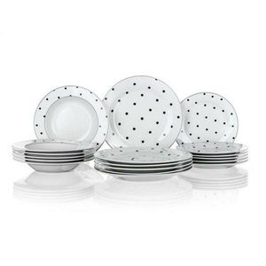 Banquet Set de masă 18 piese Black Dots imagine