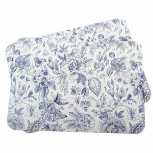 Suport farfurii din plută Flori, albastru, set de 2 buc. imagine