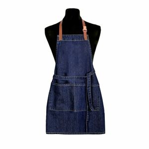 Șorț de bucătărie copii Jeans albastru închis, 50 x 70 cm imagine