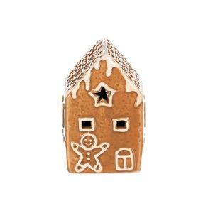 Decorațiuni de Crăciun Casă din turtă dulce cuiluminare LED, ceramică, 9 cm imagine