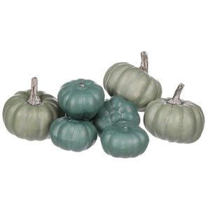 Set dovleac decorativ albastru, 6 buc., forme mixte, plastic imagine