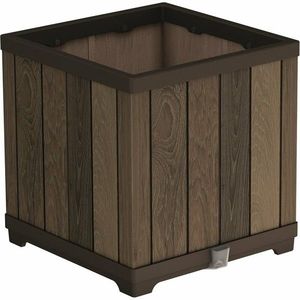 Ghiveci Keter Deco Square 45, 5 x 45, 5 x 45, 5 cm, maro imagine