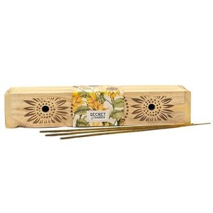 Arome Secret garden cutie de lemn cu bețișoare parfumate Pure Bliss, 10 bețișoare, galben imagine