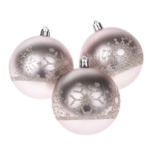 Set de decorațiuni de Crăciun Silver 8 cm, 3 buc. imagine