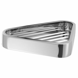 Raft de colț Smart GEDY 3283 pentru duș, 17 x 3 x17 cm, argintiu, argintiu imagine