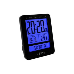 Ceas deșteptător digital Lavvu Duo Black LAR0021, 9, 2 cm, negru imagine