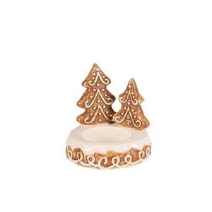 Sconcs ceramic din turtă dulce, brad pentrulumânări de ceai imagine