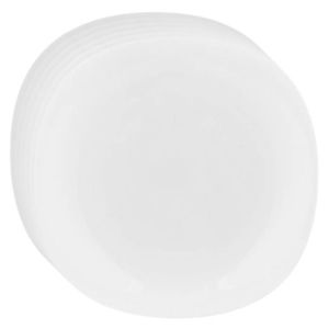 Set de farfurii întinse din sticlă opal Altom White harmony 28 cm, 6 buc imagine