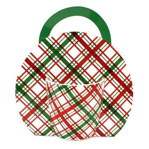 Cană Home Elements Carouri roșu-verde, 300 ml imagine