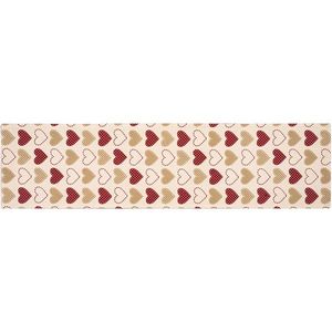 Traversă de masă Home Elements motiv cu inimi, 33 x 130 cm imagine