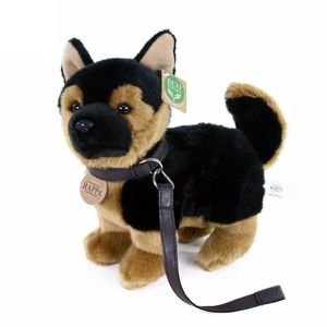Jucărie de pluș Rappa Câine ciobănesc german cu lesă, 23 cm ECO-FRIENDLY imagine