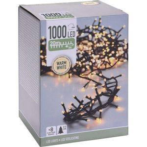 Lanț luminos exterior Twinkle, 20 m, 1000 LED, alb cald, temporizator, IP44, 20 m imagine