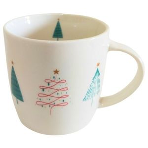 Cană din porțelan Home Elements cu designde Crăciun Pădurea 300 ml în cutie cadou imagine