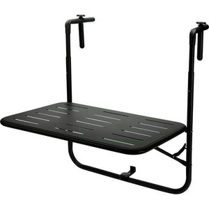 Masă de balcon pliabilă, 60 x 43 x 70 cm, negru, negru imagine