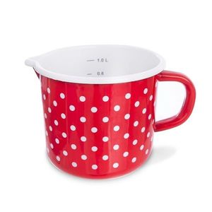 Cană smălțuită Orion Bulină, cu pâlnie, 12 cm imagine