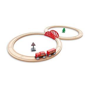 Set circuit clasic de tren Hape imagine