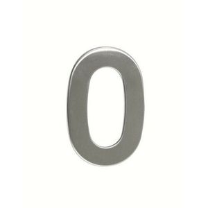 Număr inox de casă 0, 2D plat imagine